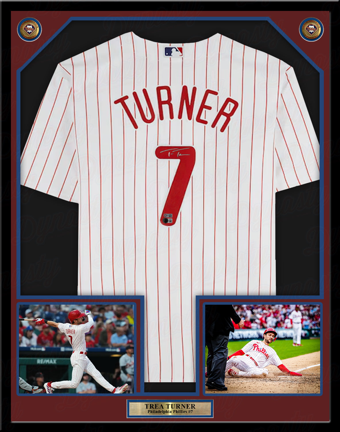 Trea Turner Philadelphia Phillies Autographed Framed White Replica Baseball Jersey