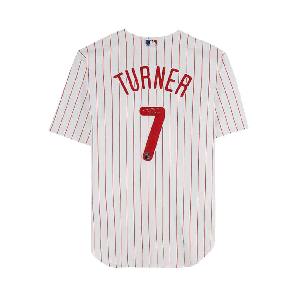 Trea Turner Philadelphia Phillies Autographed White Replica Baseball Jersey