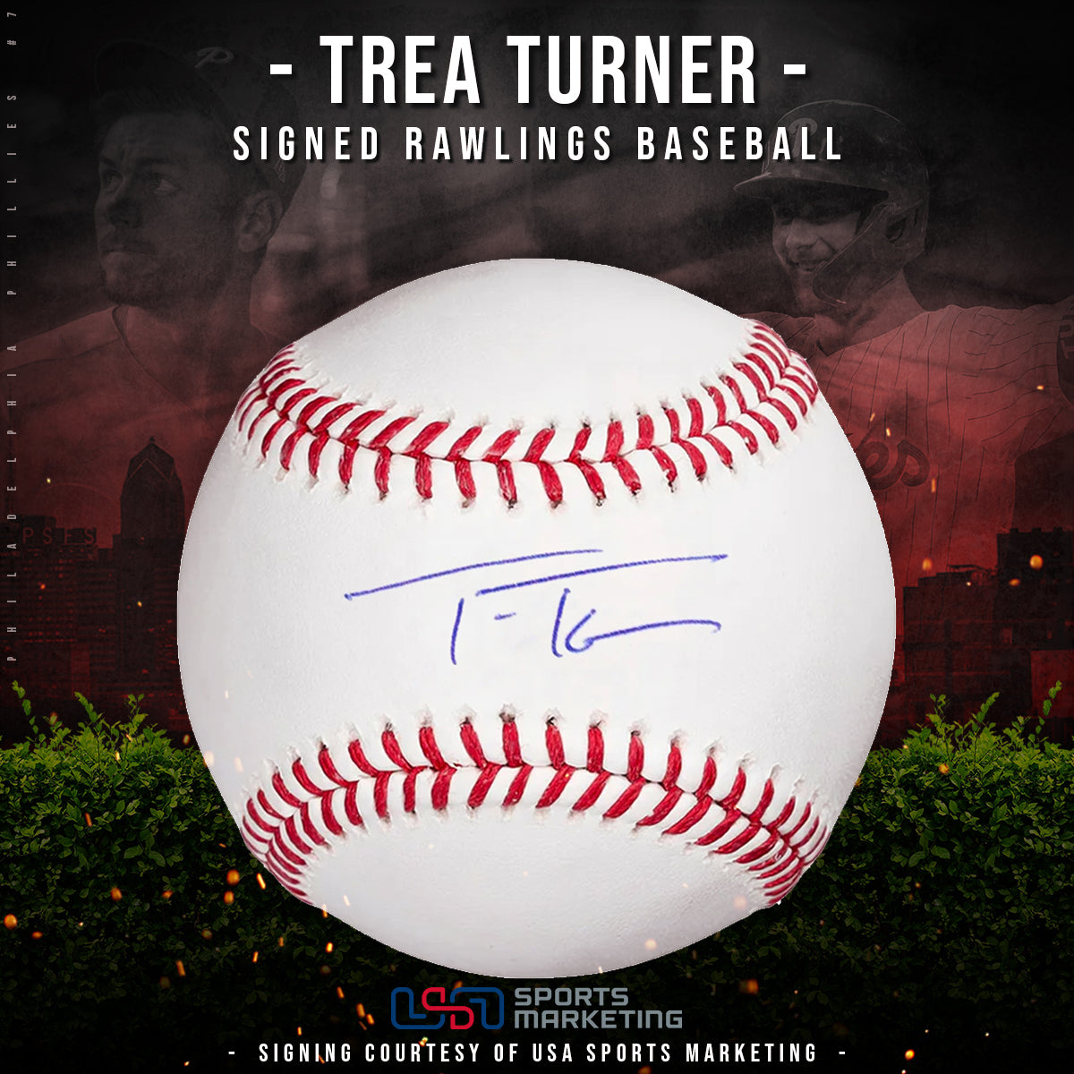 Trea Turner Philadelphia Phillies Autographed MLB Official Baseball | Pre-Sale Opportunity