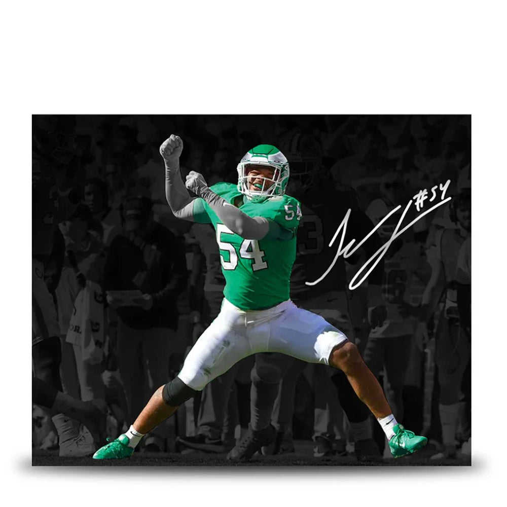 Jeremiah Trotter, Jr. Blackout Philadelphia Eagles Autographed 8" x 10" Football Photo