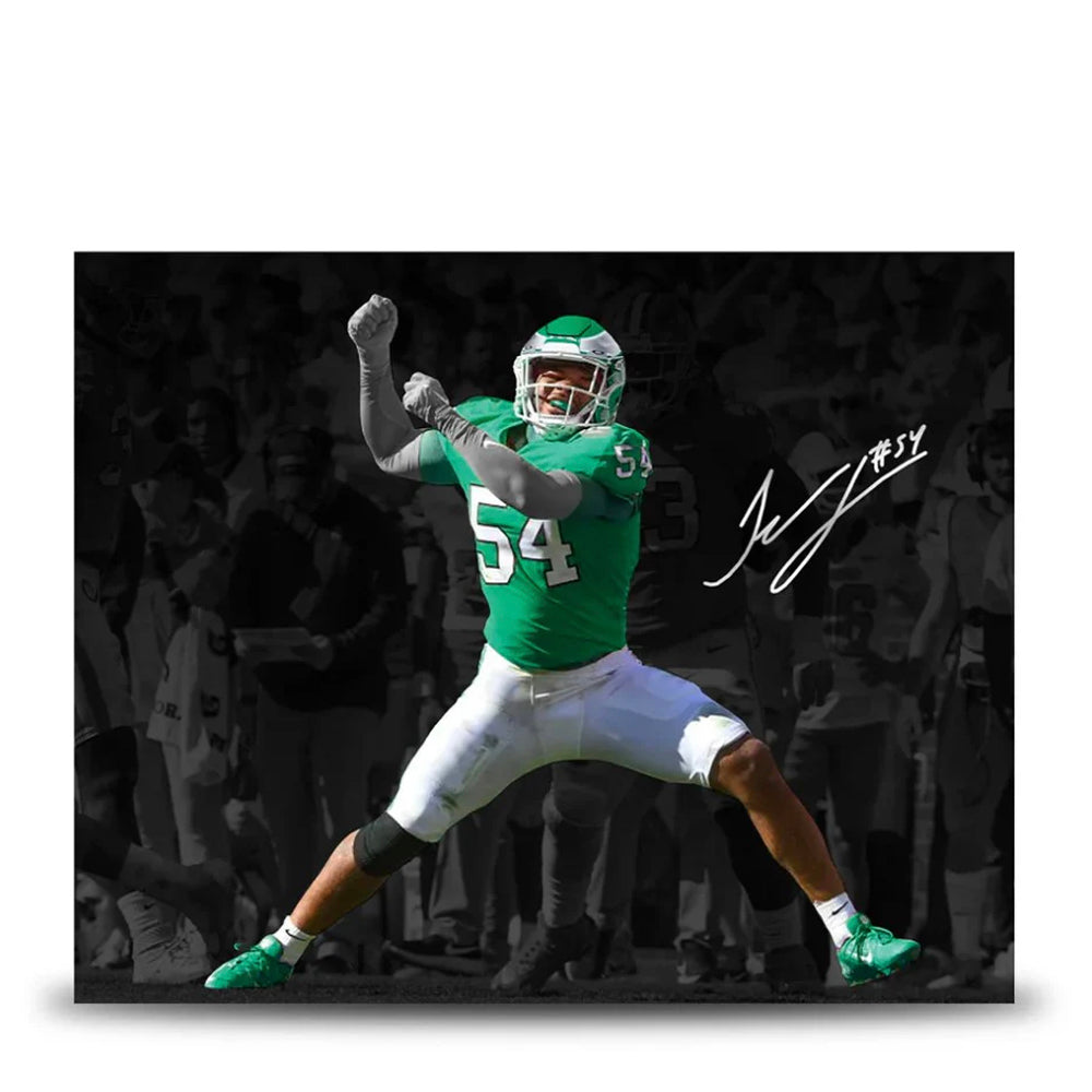 Jeremiah Trotter, Jr. Blackout Philadelphia Eagles Autographed 16" x 20" Football Photo