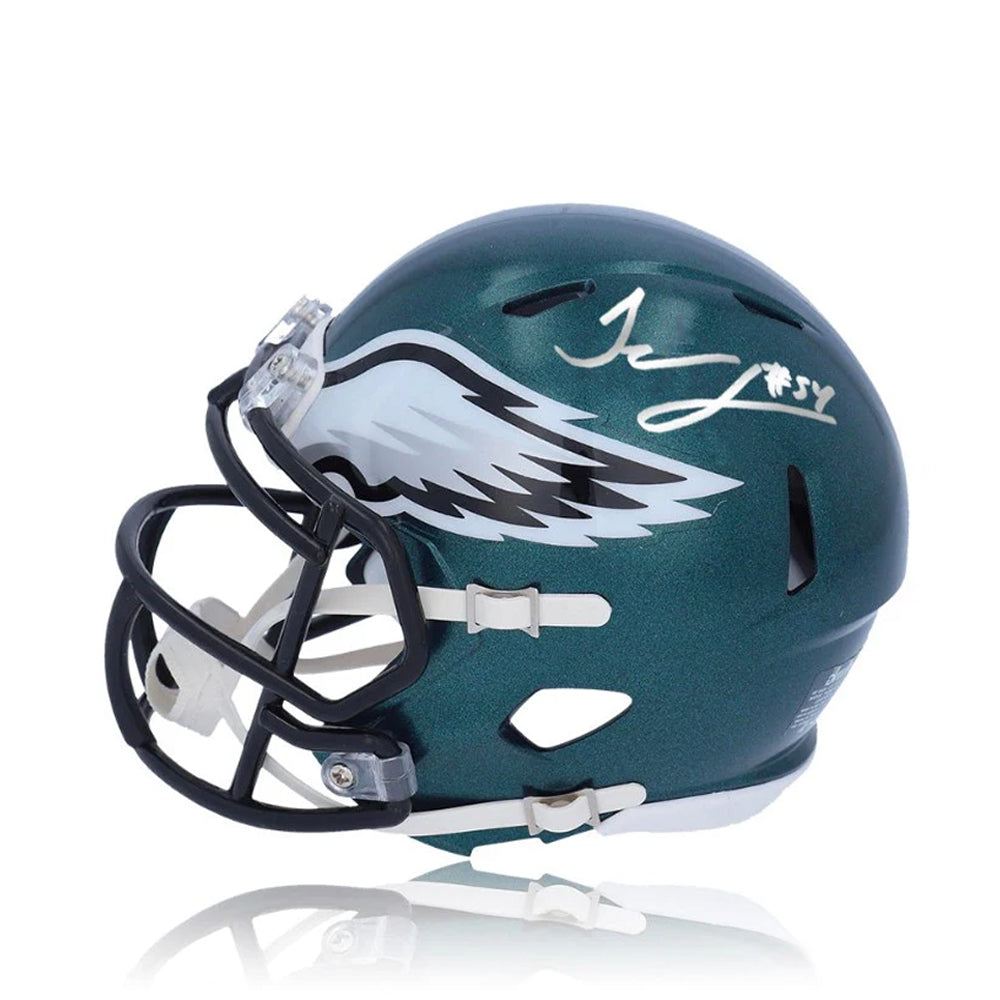 Jeremiah Trotter, Sr. & Jeremiah Trotter, Jr. Philadelphia Eagles Autographed Football Mini-Helmet