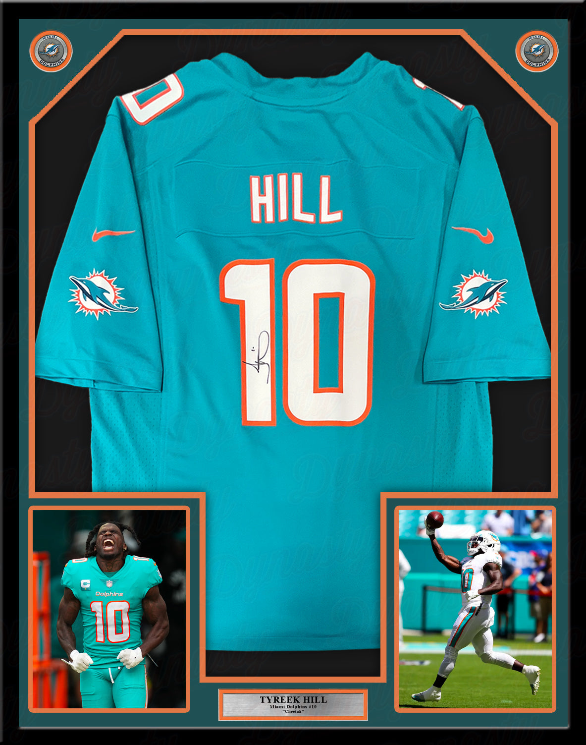 Tyreek Hill Miami Dolphins Officially Licensed Autographed Framed Game Jersey