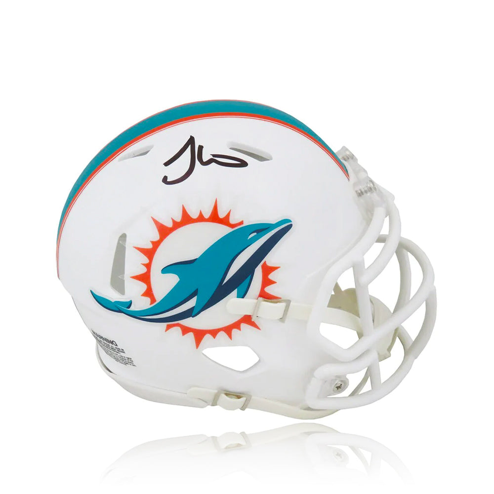 Tyreek Hill Miami Dolphins Autographed Mini-Helmet Signed in Black - Dynasty Sports Authenticated