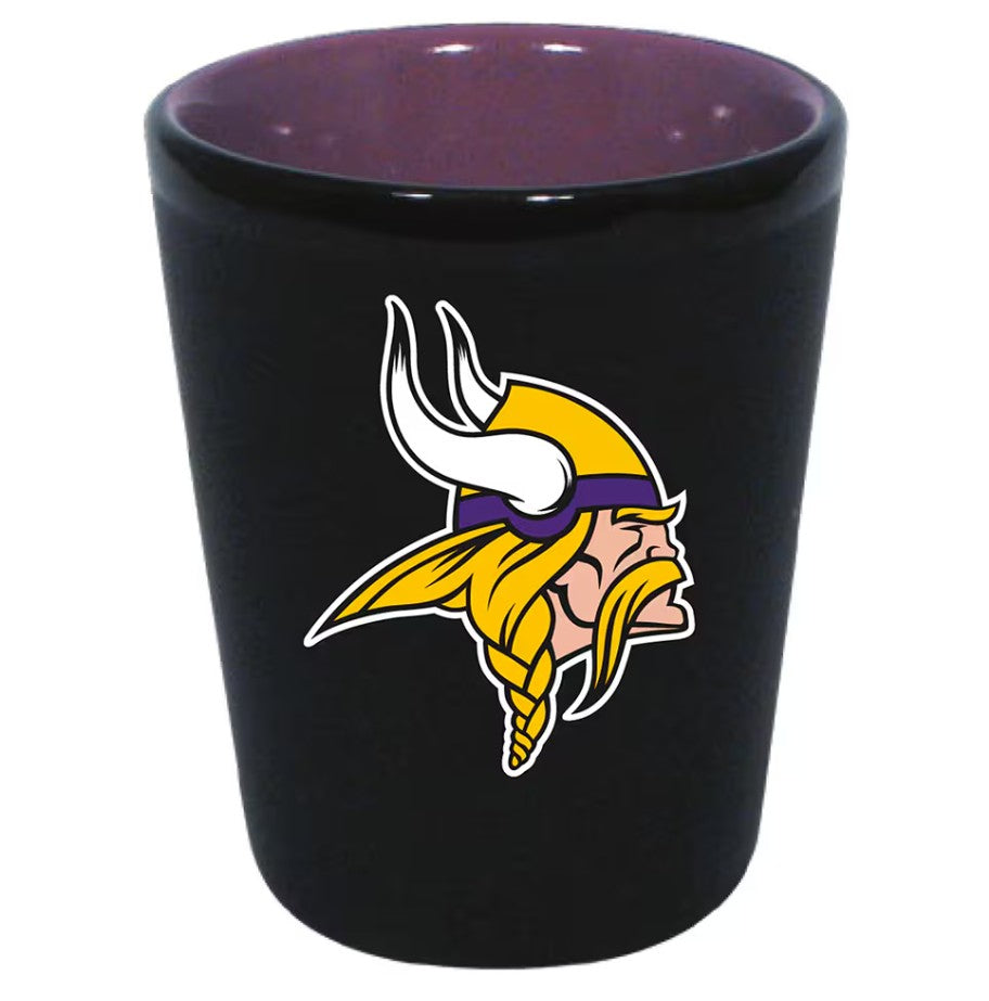 Minnesota Vikings Matte Black/Inner Color Shot Glass