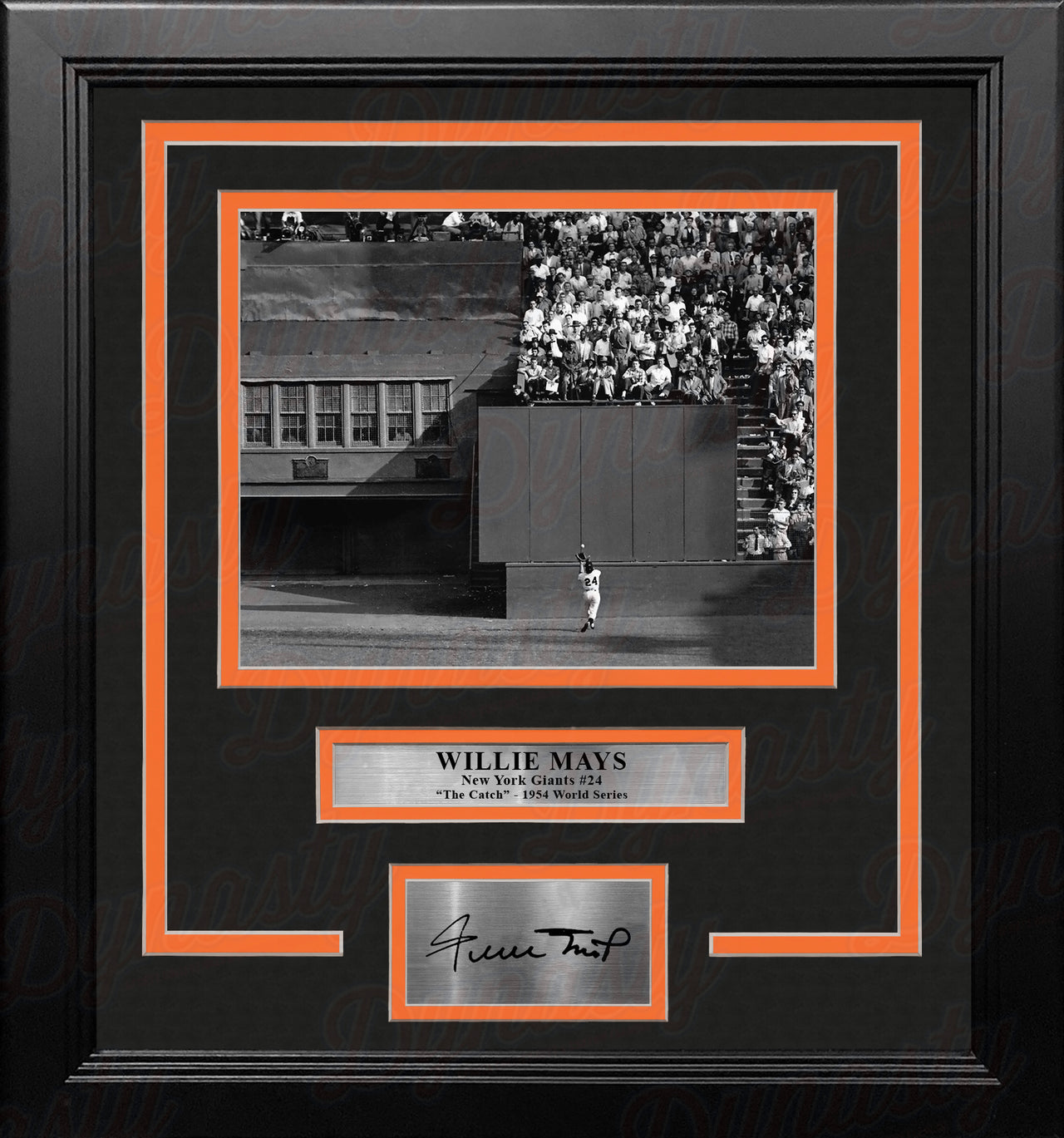 Willie Mays The Catch New York Giants 8" x 10" Framed Baseball Photo with Engraved Autograph