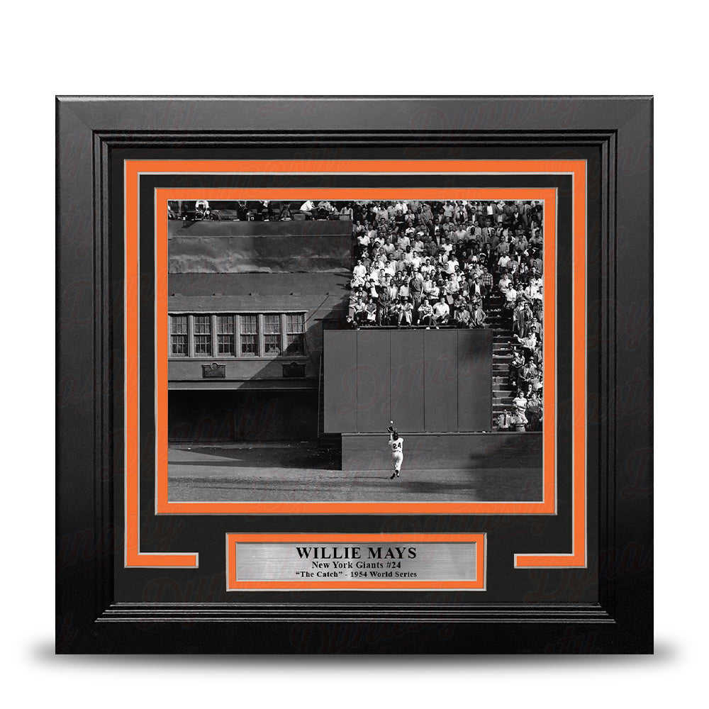 Willie Mays The Catch New York Giants 8" x 10" Framed Baseball Photo