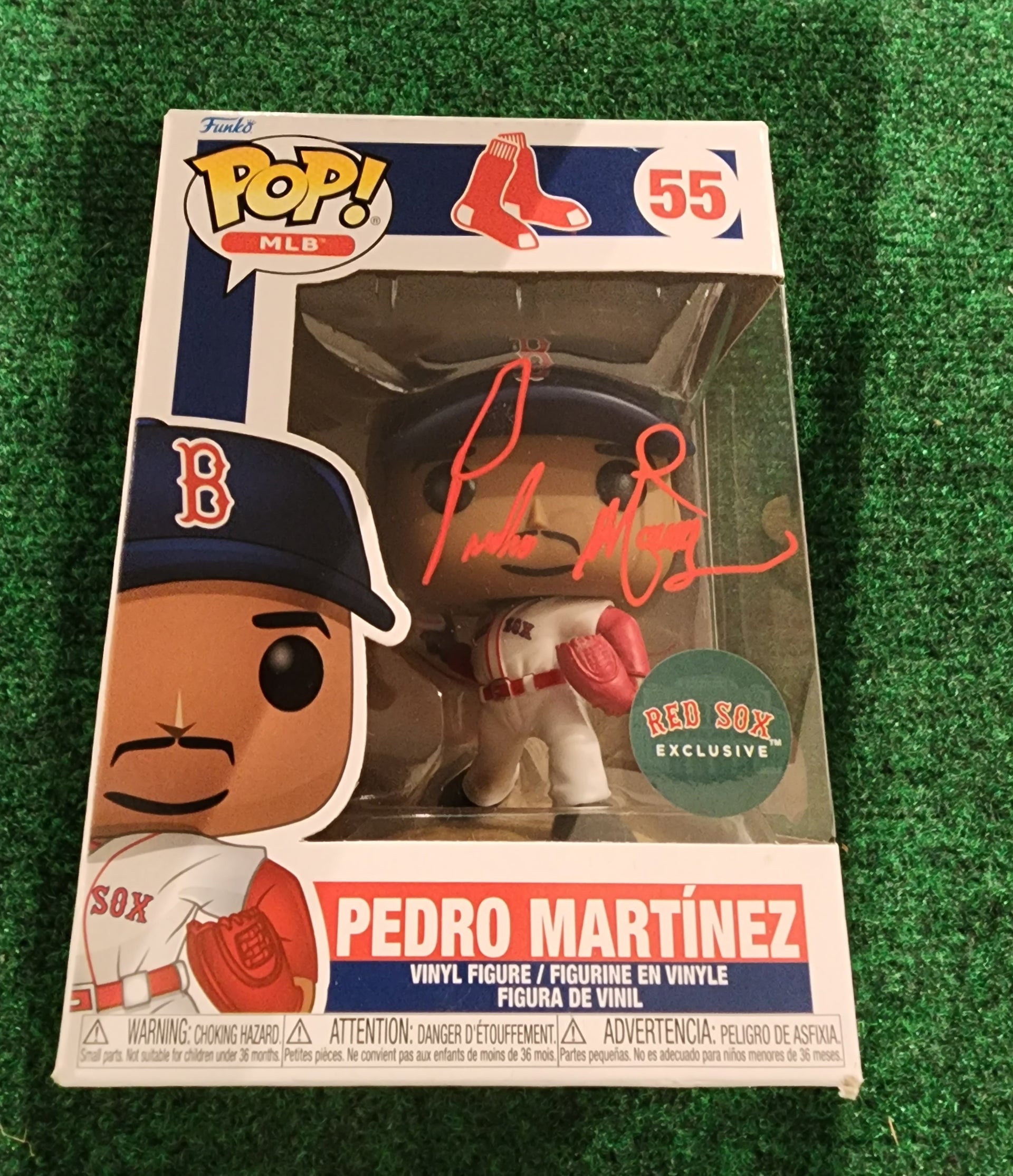 Pedro Martinez Boston Red Sox Autographed Funko Pop Fenway Park Exclusive