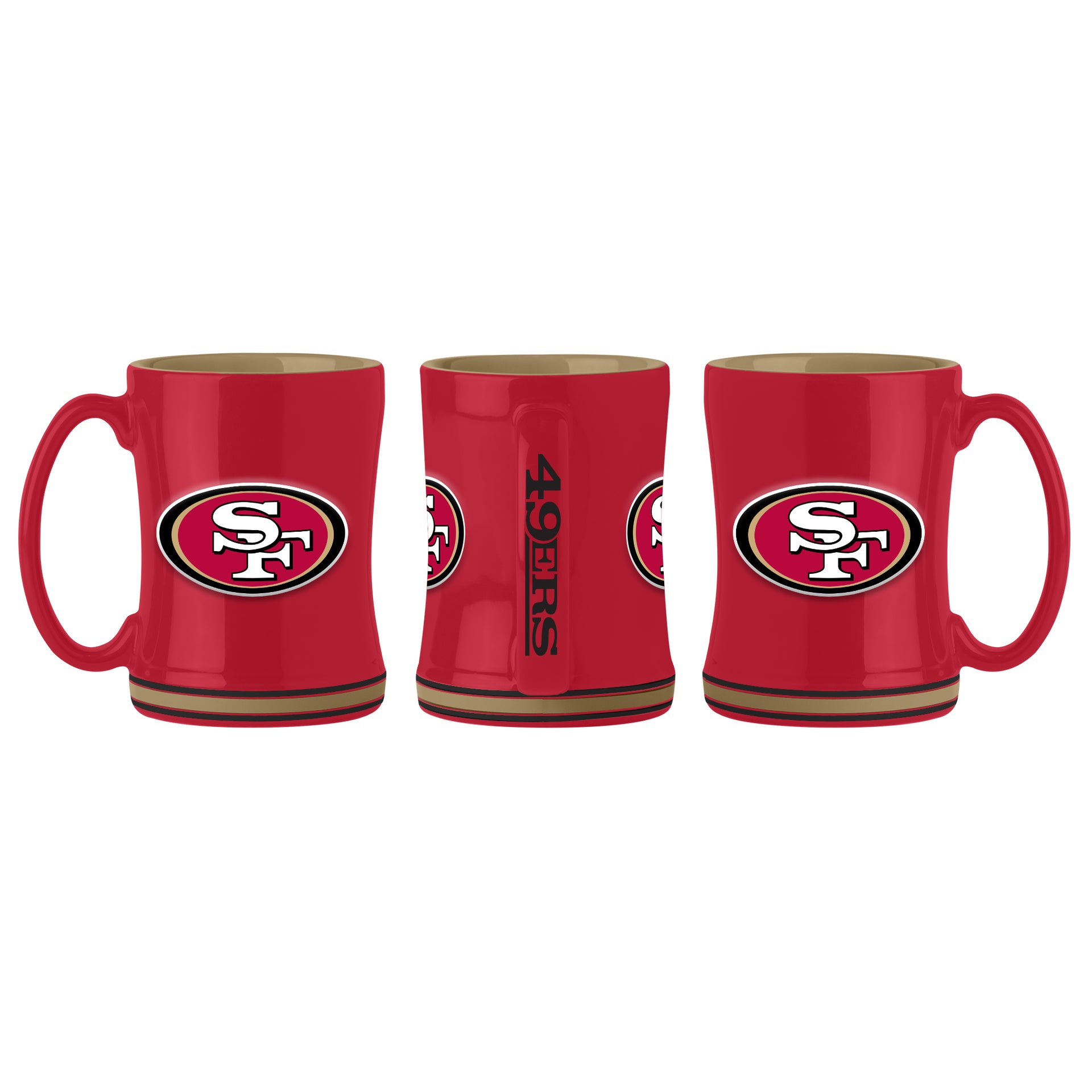 NFL Sculpted Coffee Mug, 14 Ounces, Kansas City Chiefs