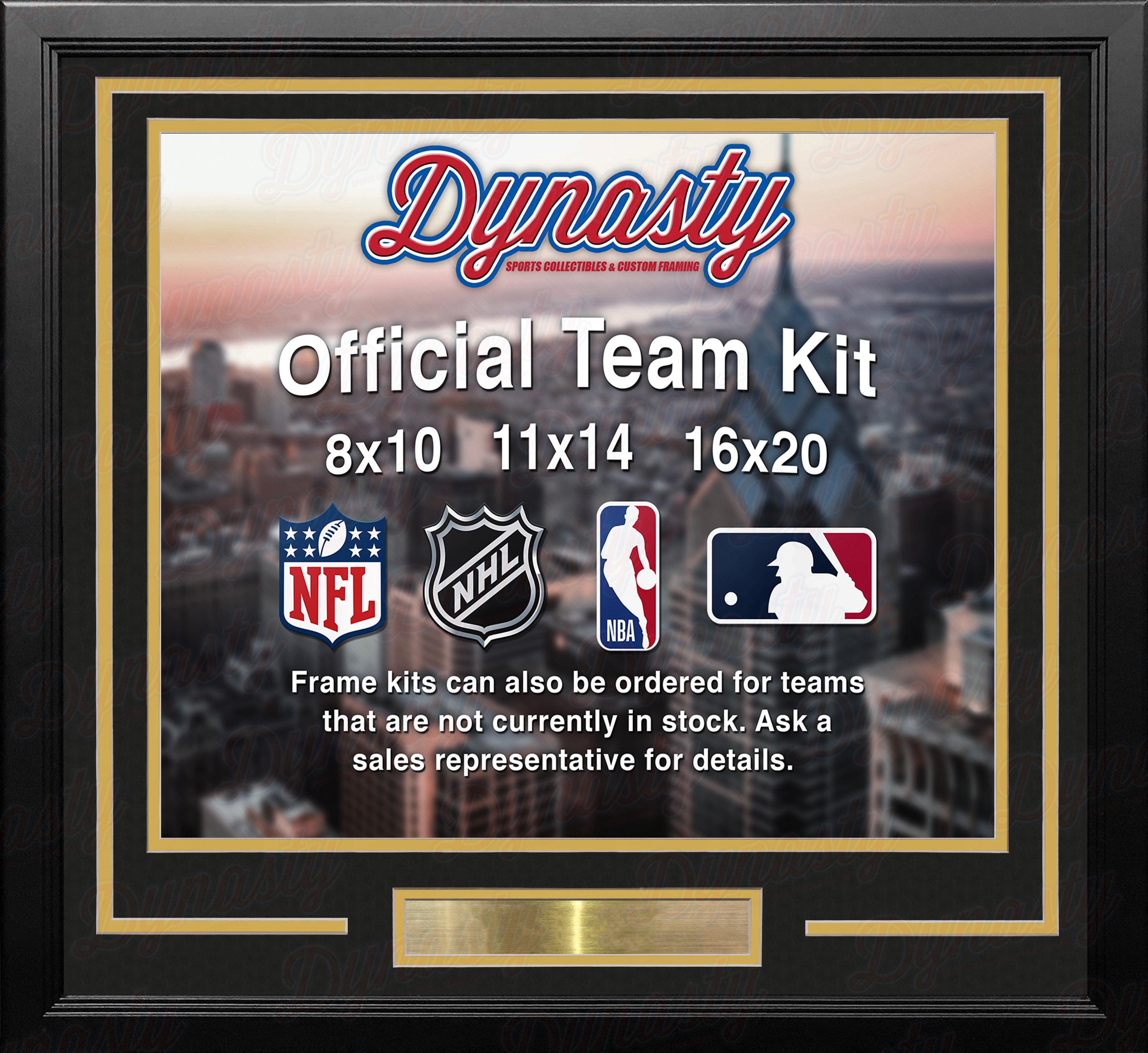 Brooklyn Nets Custom NBA Basketball 11x14 Picture Frame Kit (Multiple Colors)  - Dynasty Sports & Framing