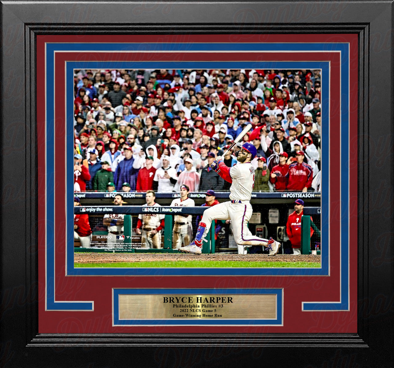 Framed Autographed/Signed Bryce Harper 33x42 Phillies Jersey Fanatics & MLB  COA