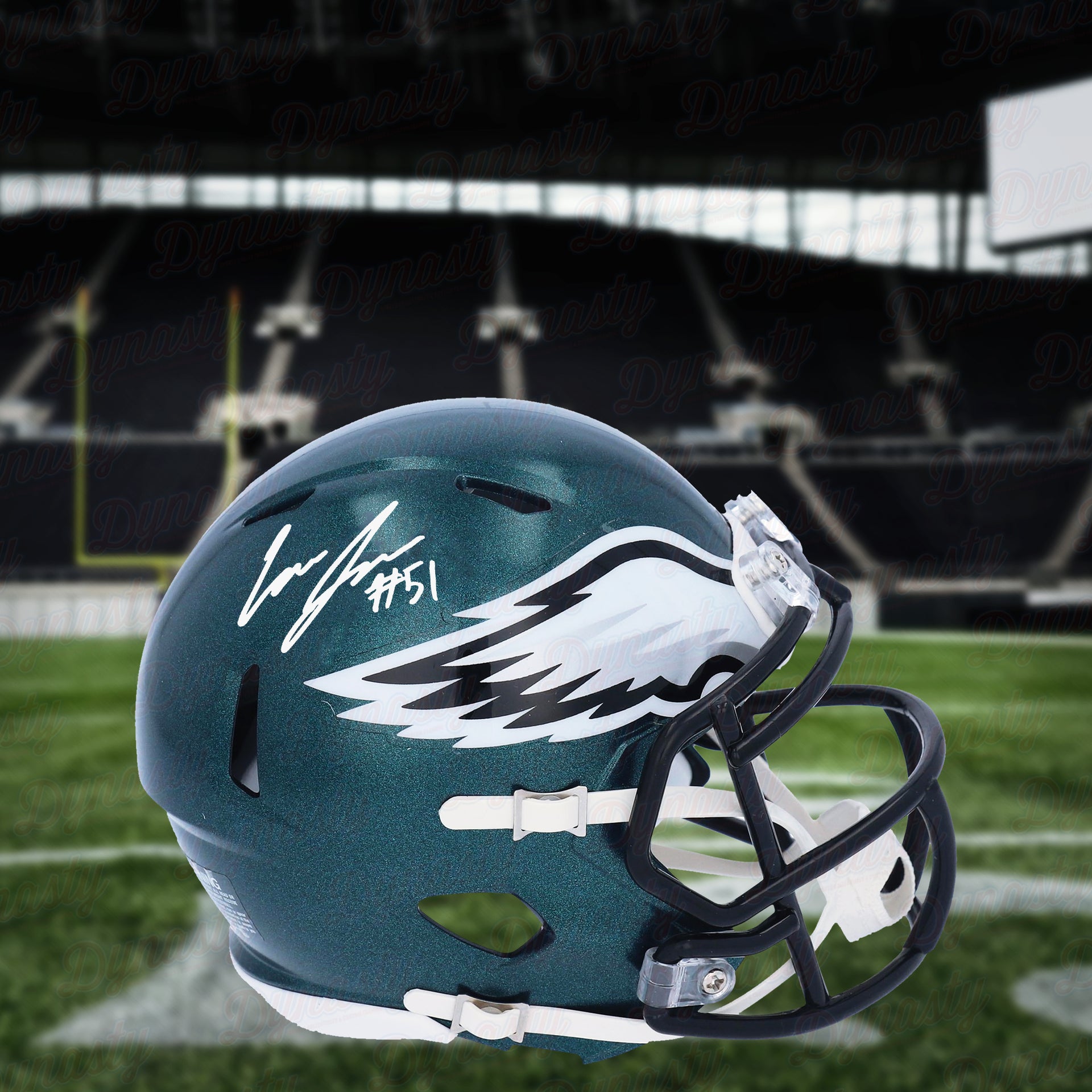 Cam Jurgens Philadelphia Eagles Autographed Mini-Helmet - Dynasty Sports &  Framing