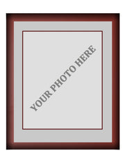 Frame Kit - Cherry Wood Frame | Silver Matting | Maroon Trim - Dynasty Sports & Framing 