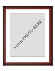 Frame Kit - Cherry Wood Frame | White Matting | Silver Trim - Dynasty Sports & Framing 