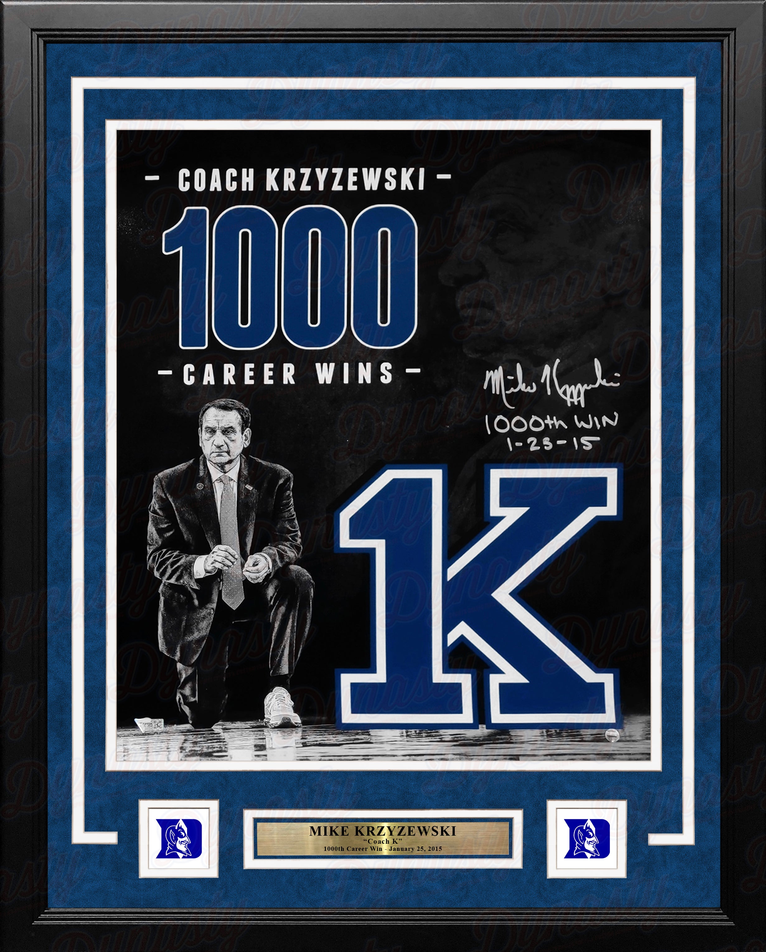 Duke University Coach K store autographed photo