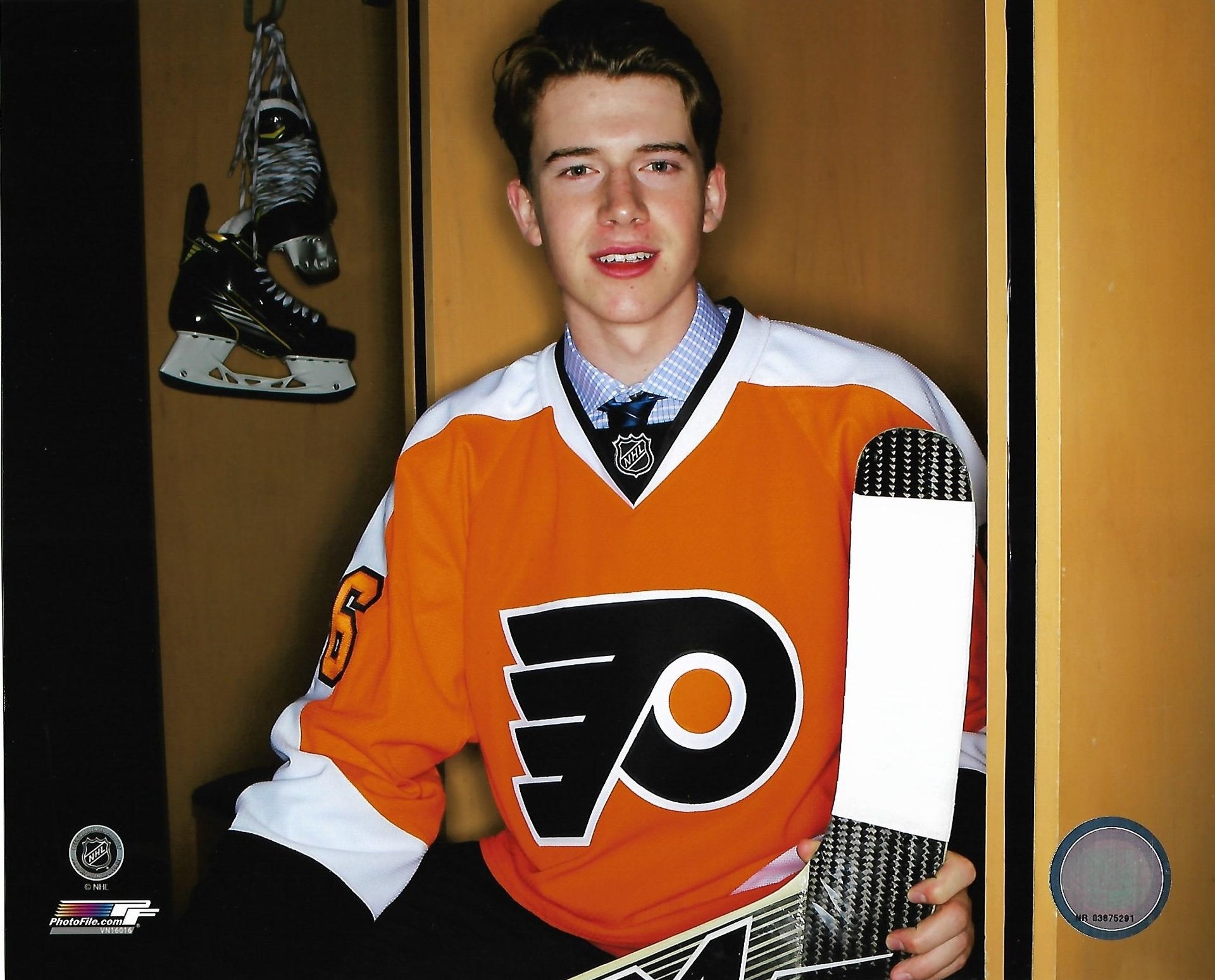 Carter Hart Philadelphia Flyers Locker Room 11 x 14 Hockey Photo