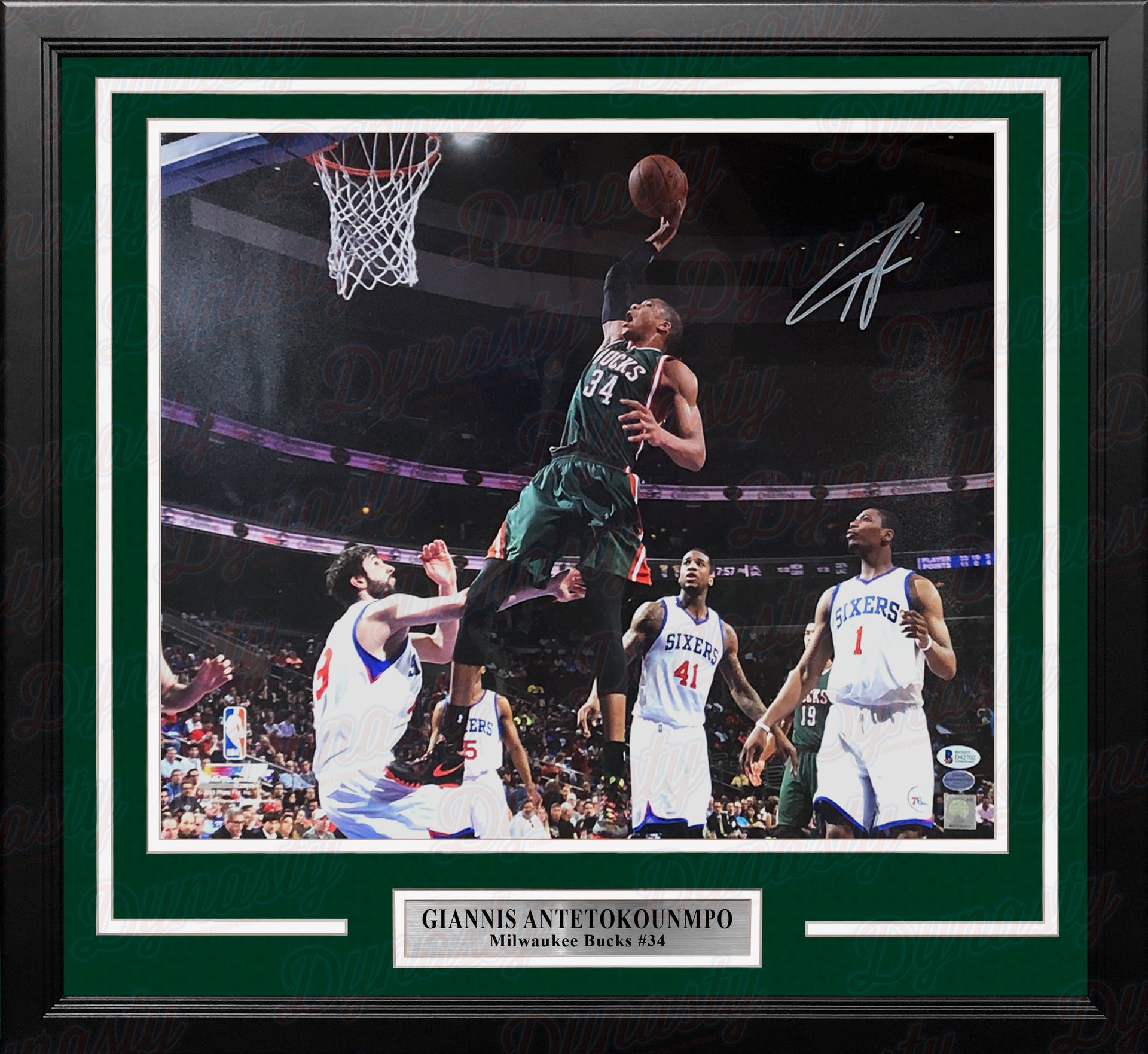 Giannis Antetokounmpo Authentic Signed Framed 16x20 Photo Autographed