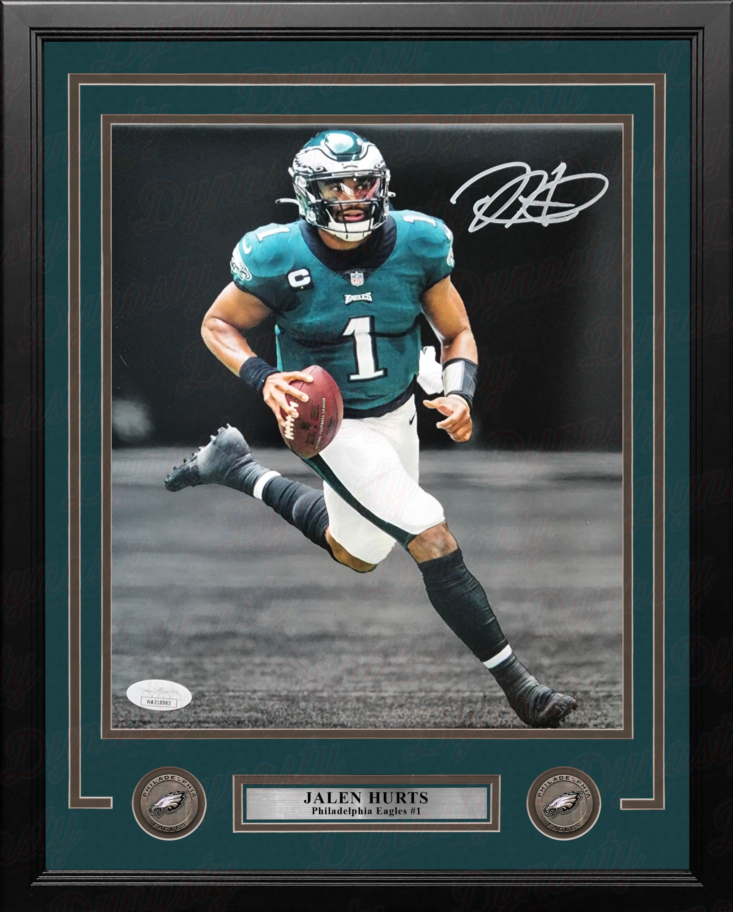 Jalen Hurts Autographed and Framed Philadelphia Eagles Jersey