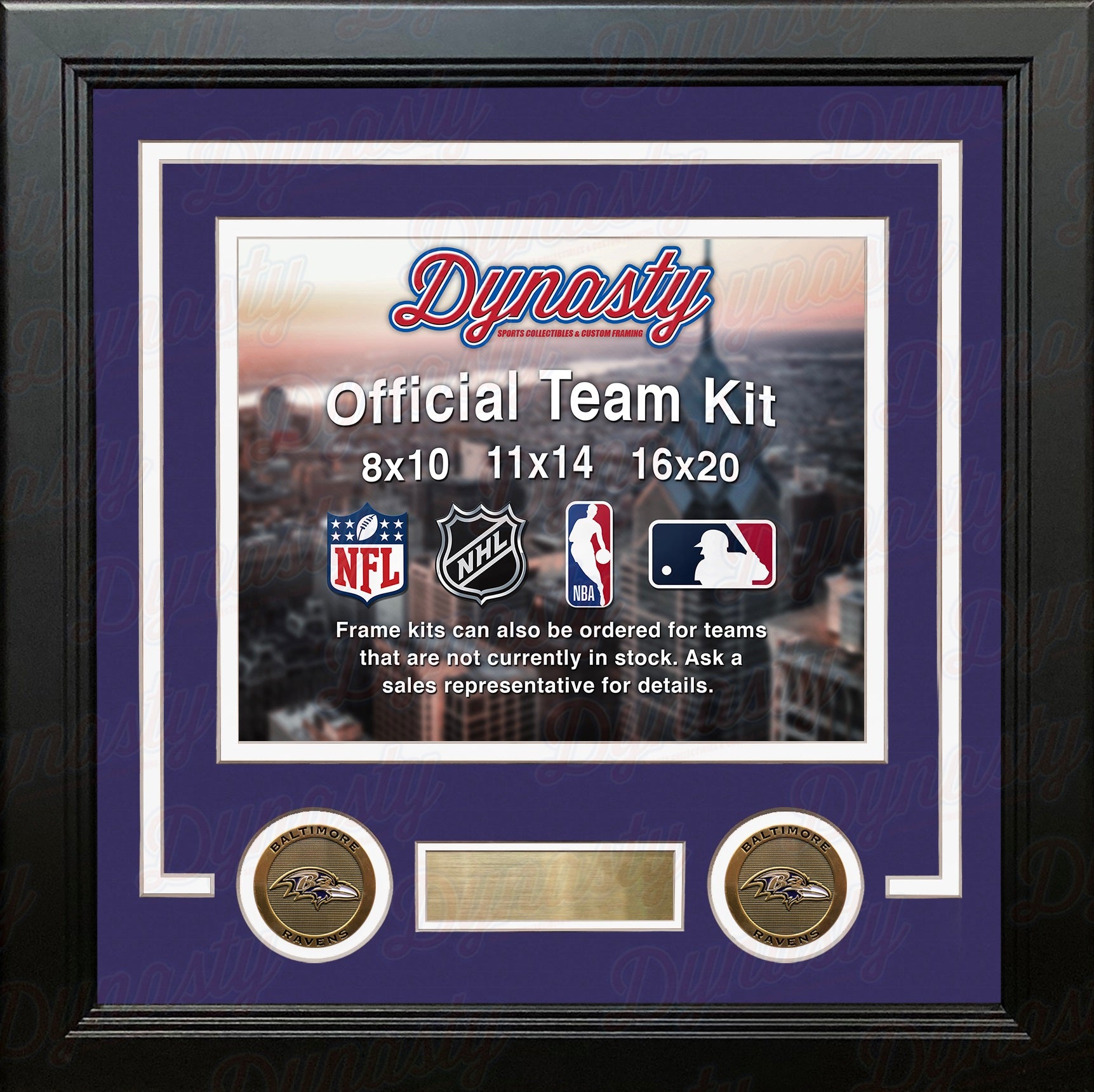 We will Frame Your BALTIMORE RAVENS Jersey Framed for $150.00 Custom  Display